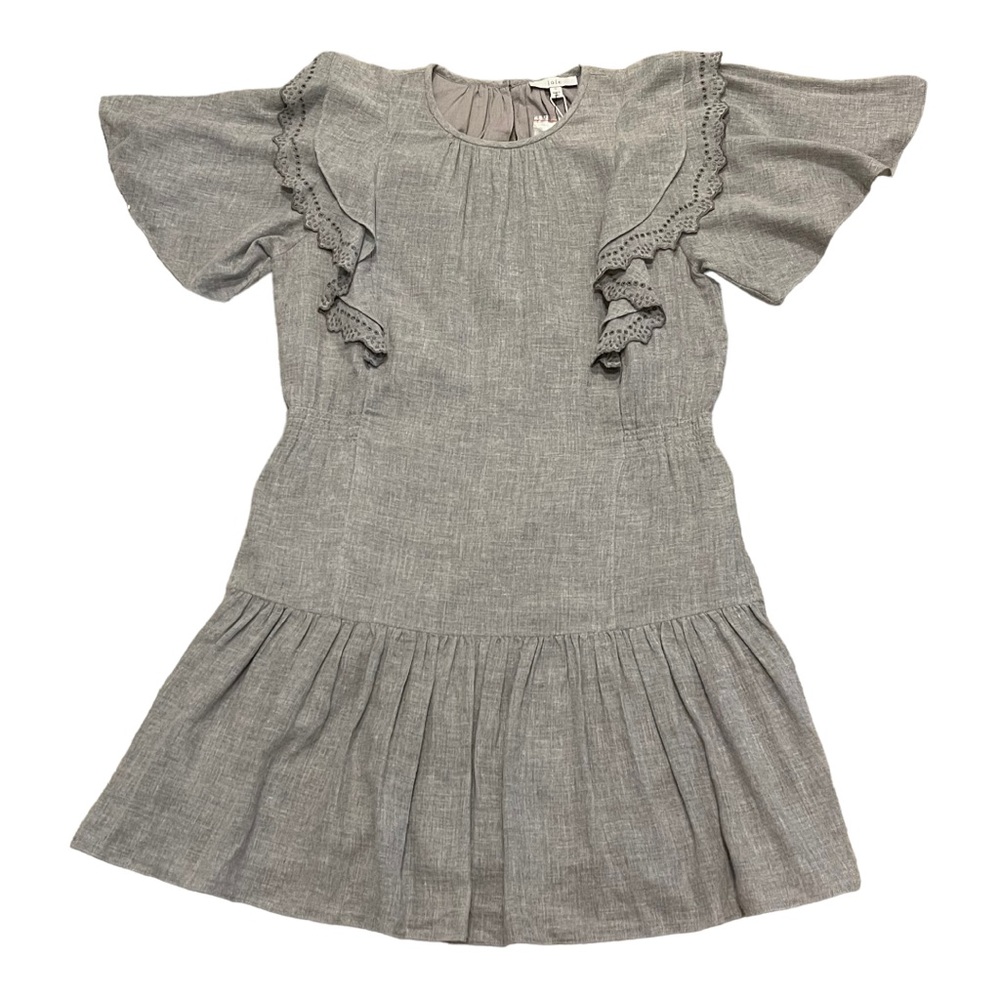 Joie Caliana Flutter Sleeve Dress Size Small Color Heather Gray New - Picture 2 of 4